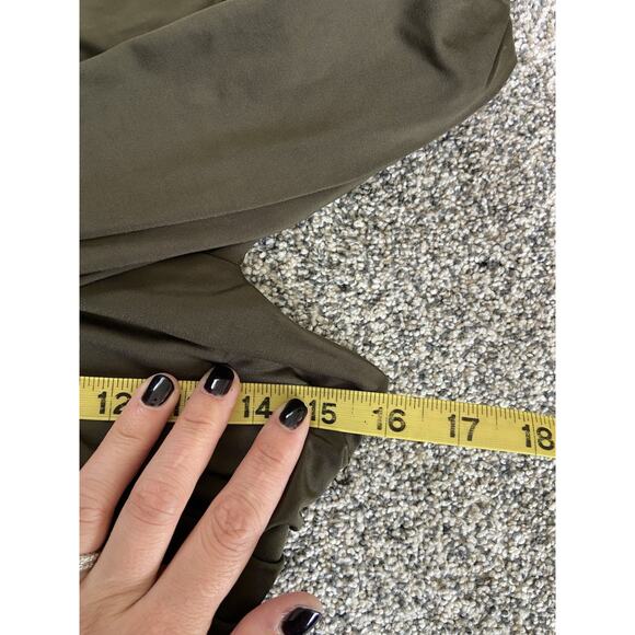 Women's Express Body Contour Bodysuit Olive Green NWT Side Rouching Off Shoulder - Picture 8 of 9